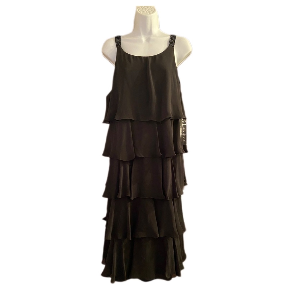 SL Fashions NWT Ruffled Sleeveless LBD, Size 14W